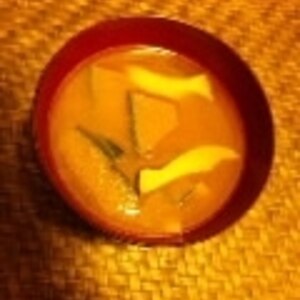 エリンギとかぼちゃのお味噌汁
